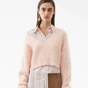 3.1 Phillip Lim Pink Knit Cropped Sweater